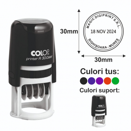 Stampile cu data / datiere - Stampila Datiera - Printer R 30 Dater