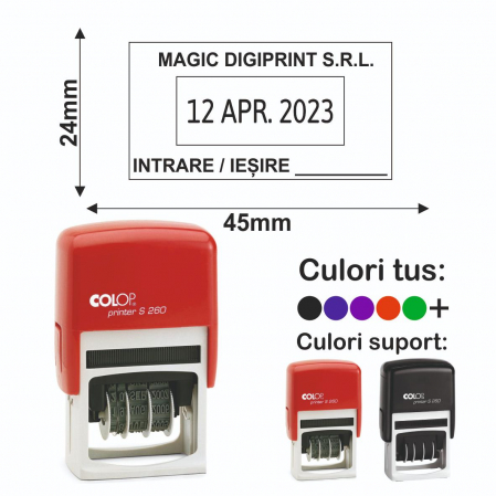 Stampile cu data / datiere - Stampila Datiera - Printer S 260
