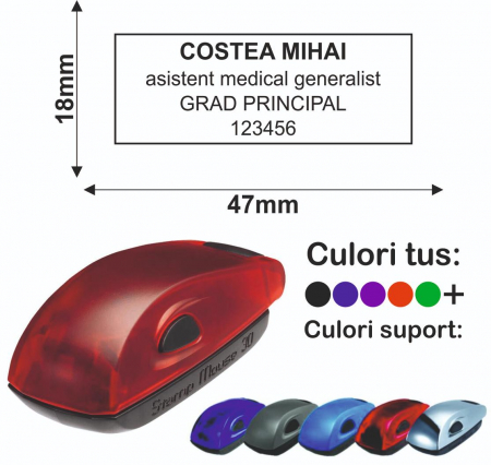 Domenii stampile - Stampila De Buzunar Asistent Medical - Stampmouse 30