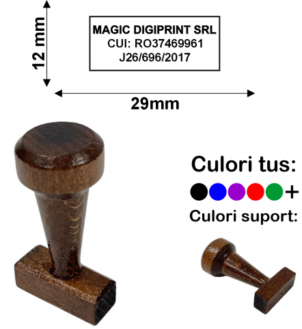 Tipuri de stampile - Stampila de lemn L 10