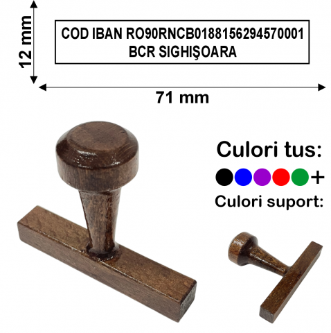 Tipuri de stampile - Stampila de lemn L 15