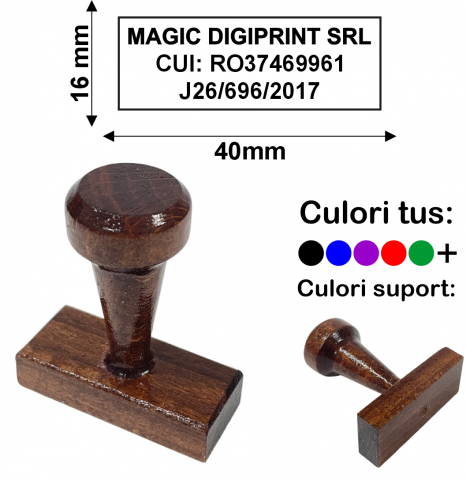 Tipuri de stampile - Stampila de lemn L 20