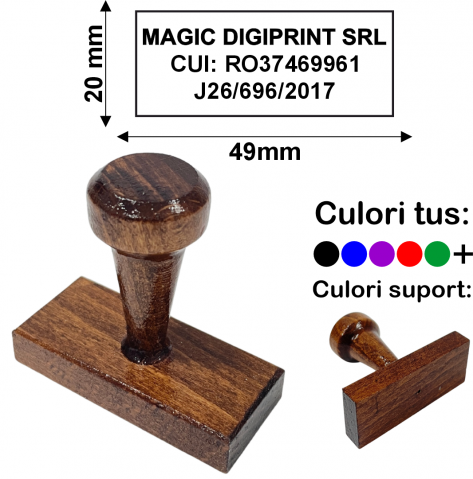 Tipuri de stampile - Stampila de lemn L 30