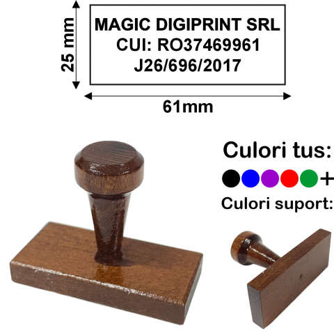 Tipuri de stampile - Stampila de lemn L 40