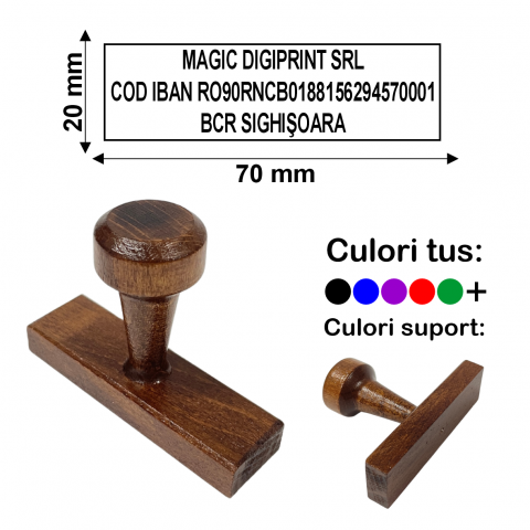 Tipuri de stampile - Stampila de lemn L 72