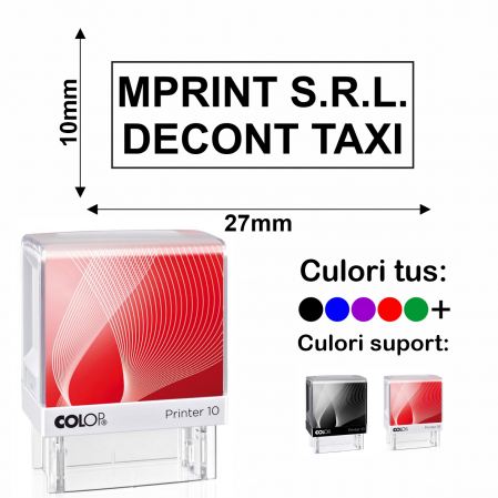 Domenii stampile - Stampila decont taxi + nume firma Colop Printer 10