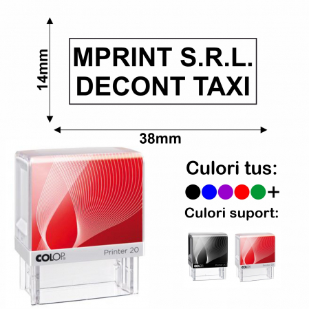 Domenii stampile - Stampila decont taxi + nume firma Colop Printer 20