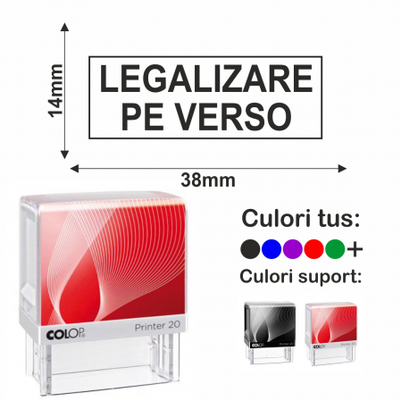 Domenii stampile - Stampila Legalizare pe verso Printer 20