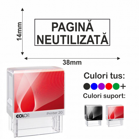Domenii stampile - Stampila Notar Pagina Neutilizata Printer 20