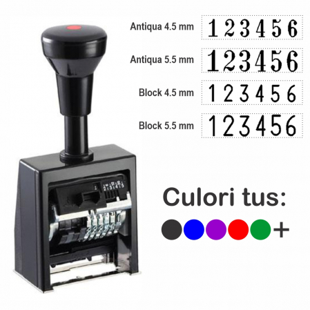 Tipuri de stampile - Stampila Inseriatoare Automata REINER - B6 6 cifre (metalica)