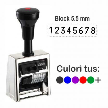 Tipuri de stampile - Stampila Inseriatoare Automata REINER - B6 8 cifre (metalica)