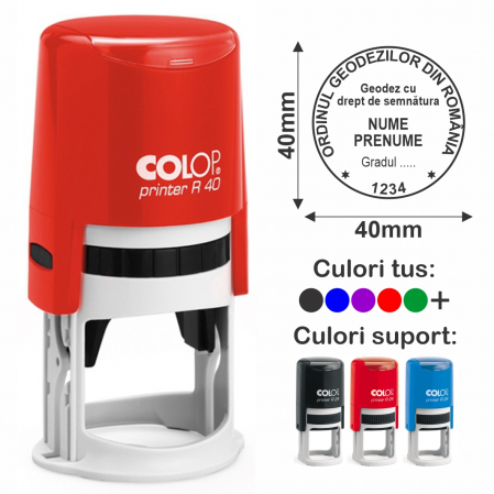 Domenii stampile - Stampila Ordinul Geodezilor Colop Printer R40