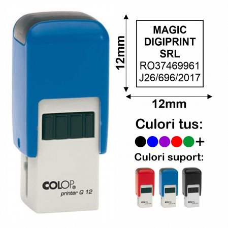 Domenii stampile - Stampila patrata pentru firma Colop Printer Q12