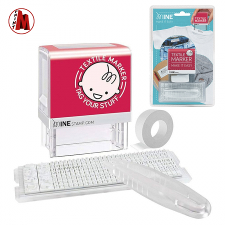 Tipuri de stampile - Colop MINE - Stampila cu set de litere si tus pentru textile