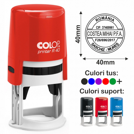 Domenii stampile - Stampila PFA Persoana Fizica Autorizata Colop Printer R40