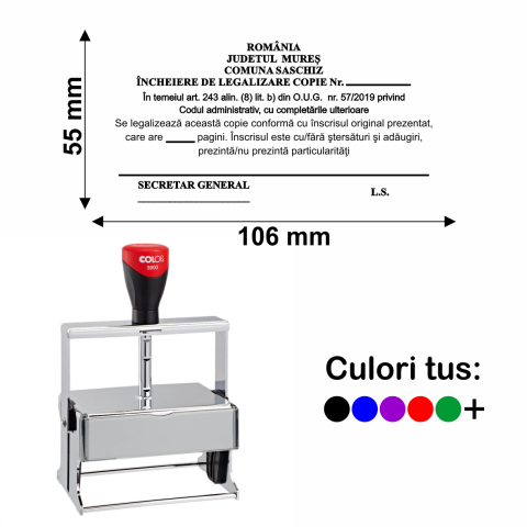 Stampile Primarie - Stampila Primarie Incheiere de legalizare copie Colop Expert Line 3900
