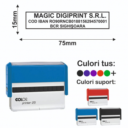 Stampile oblong - Stampila Printer 25