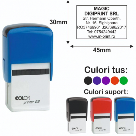 Stampile rectangulare - Stampila rectangulara - Printer 53