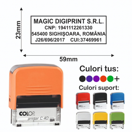 Tipuri de stampile - Stampila Printer C40
