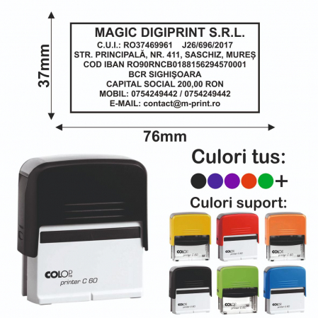 Tipuri de stampile - Stampila Printer C60