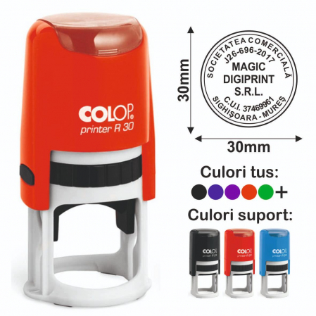 Stampile rotunde - Stampila Printer R30