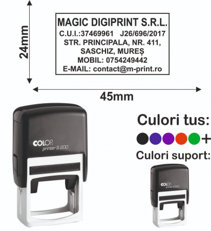 Tipuri de stampile - Stampila - Printer S 200