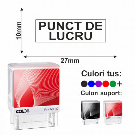 Domenii stampile - Stampila Punct de lucru Printer 10