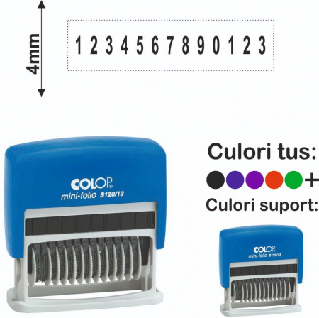 Tipuri de stampile - Stampila numaratoare - S 120/13 Mini-Folio