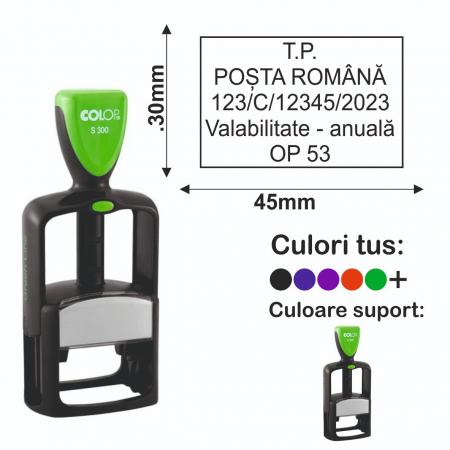 Tipuri de stampile - Stampila Clasic Line S 300 Green Line