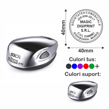 Tipuri de stampile - Stampila Stampmouse R40 Crom