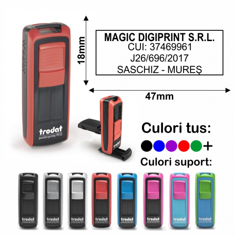 Tipuri de stampile - Stampila de buzunar - Trodat Pocket Printy 9512