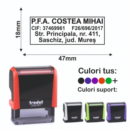 Tipuri de stampile - Stampila Trodat Printy 4912