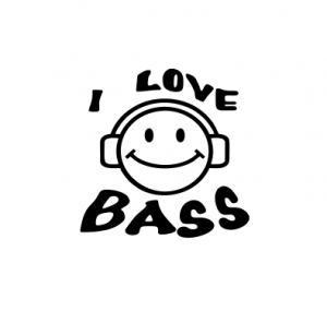 Stickere Car Audio / Bass - Sticker Auto - I Love Bass