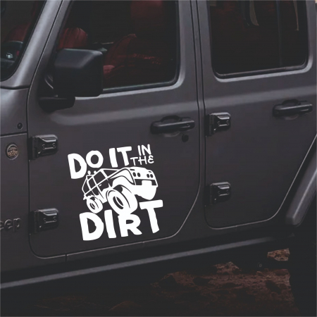 Off-Road - Sticker Auto - 4x4 Do it in the dirt