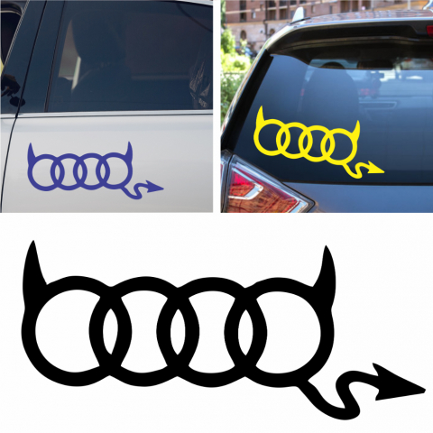 AUDI - Sticker Auto - Audi Devil
