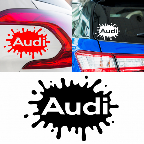 I love my ... Stickers - Sticker Auto - Audi pata de vopsea