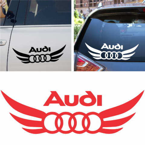I love my ... Stickers - Sticker Auto - Audi Wings
