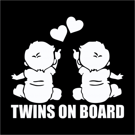 Stickere Auto - Sticker auto - Twins on board