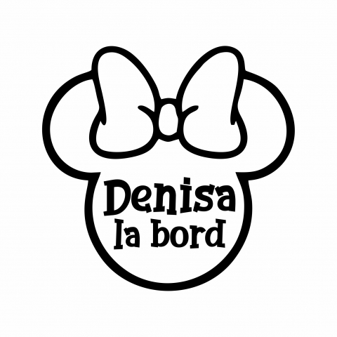 Sticker Auto - Baby Minnie on board cu nume [1]