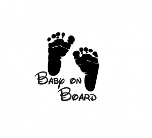 Stickere Auto - Sticker Auto - Baby On Board Picioruse