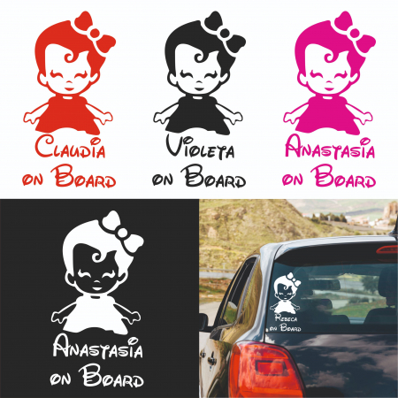 Sticker Auto - Sticker Auto - Baby On Board Fetita