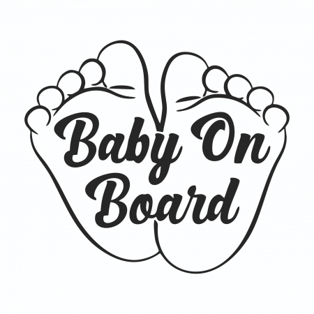 Sticker auto - Baby on board picioruse [1]