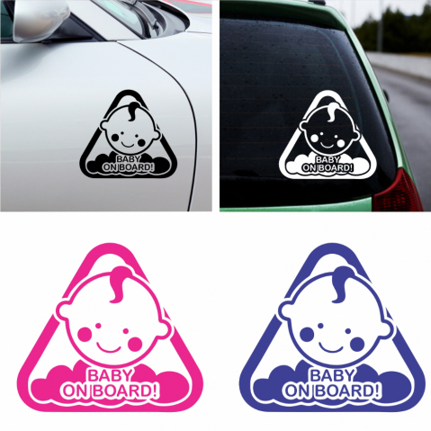 Stickere Auto - Sticker Auto - Baby on board triunghi