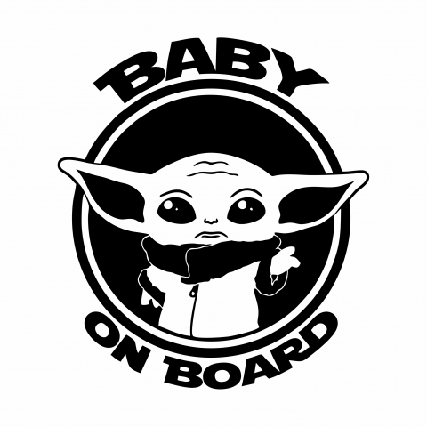Sticker Auto - Baby Yoda on board [1]