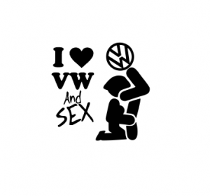 Sticker Auto - I Love VW And Sex [0]