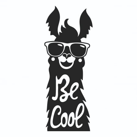 Sticker Auto - Bee Cool Lama [1]