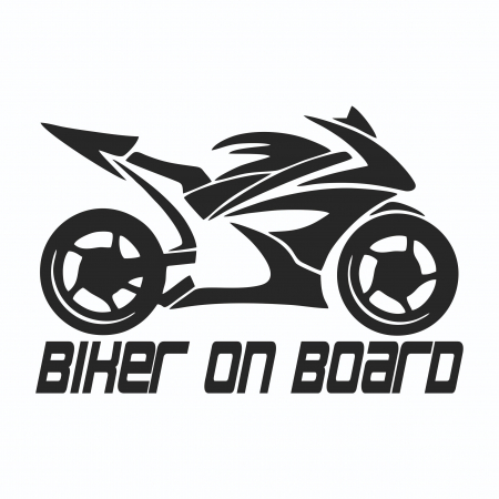 Sticker Auto - Biker on Board [1]