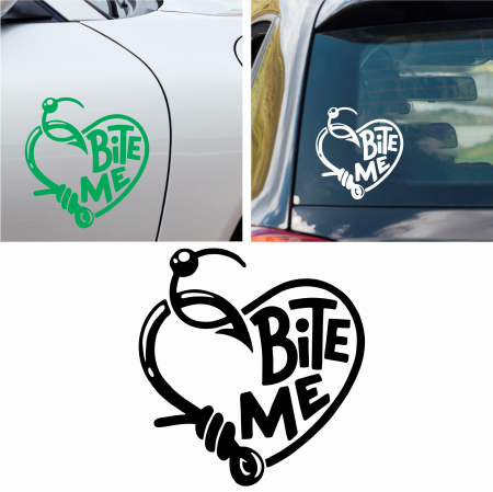 Stickere Auto - Sticker Auto - Bite me pescuit