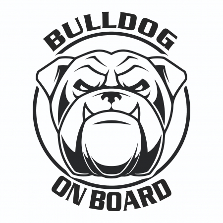 Sticker Auto - Bulldog on Board [1]