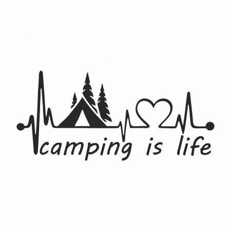Sticker Auto - Camiping is life [1]